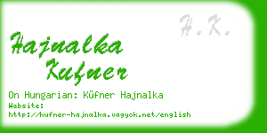 hajnalka kufner business card
